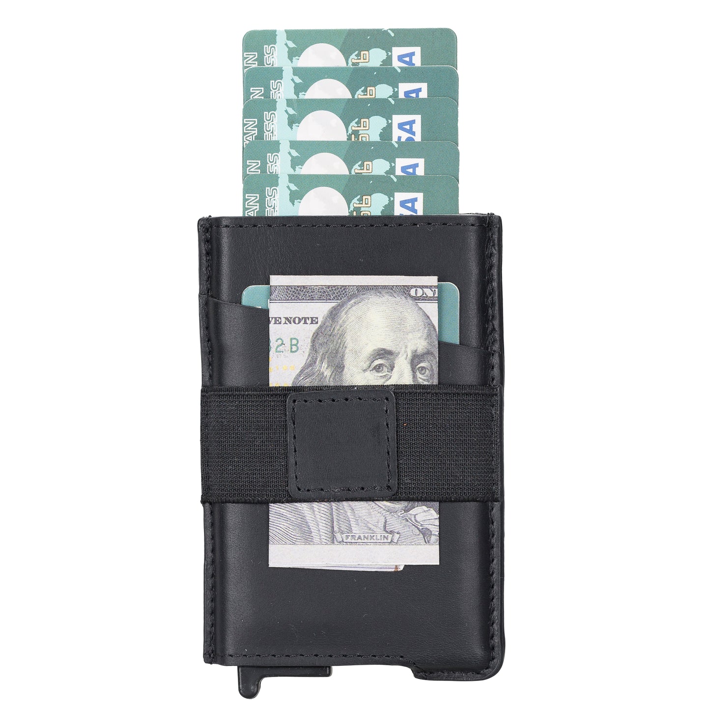 Thomson Leather Mechanic Card Holder - Rustic Black