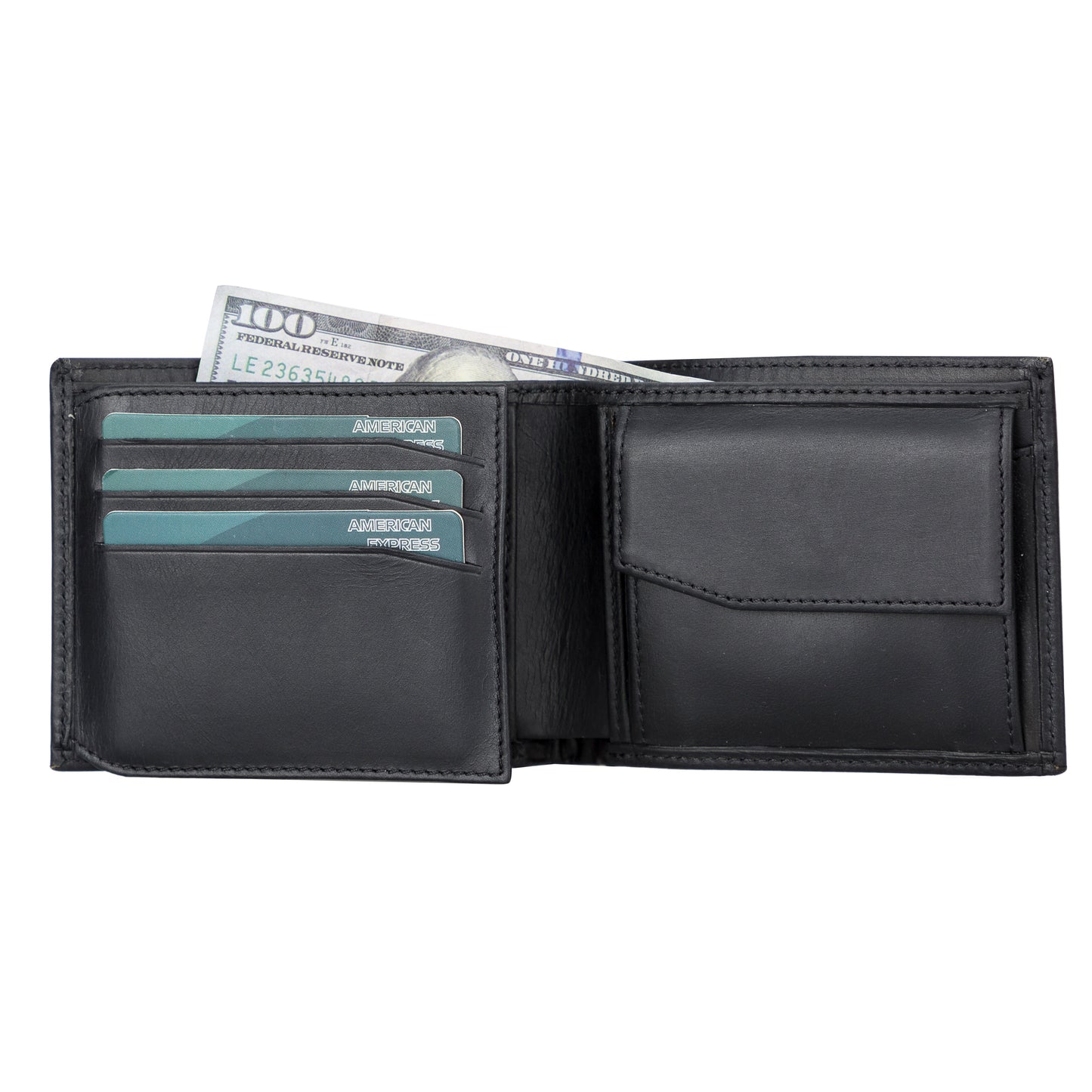 Toros Leather Men Wallet - Rustic Black