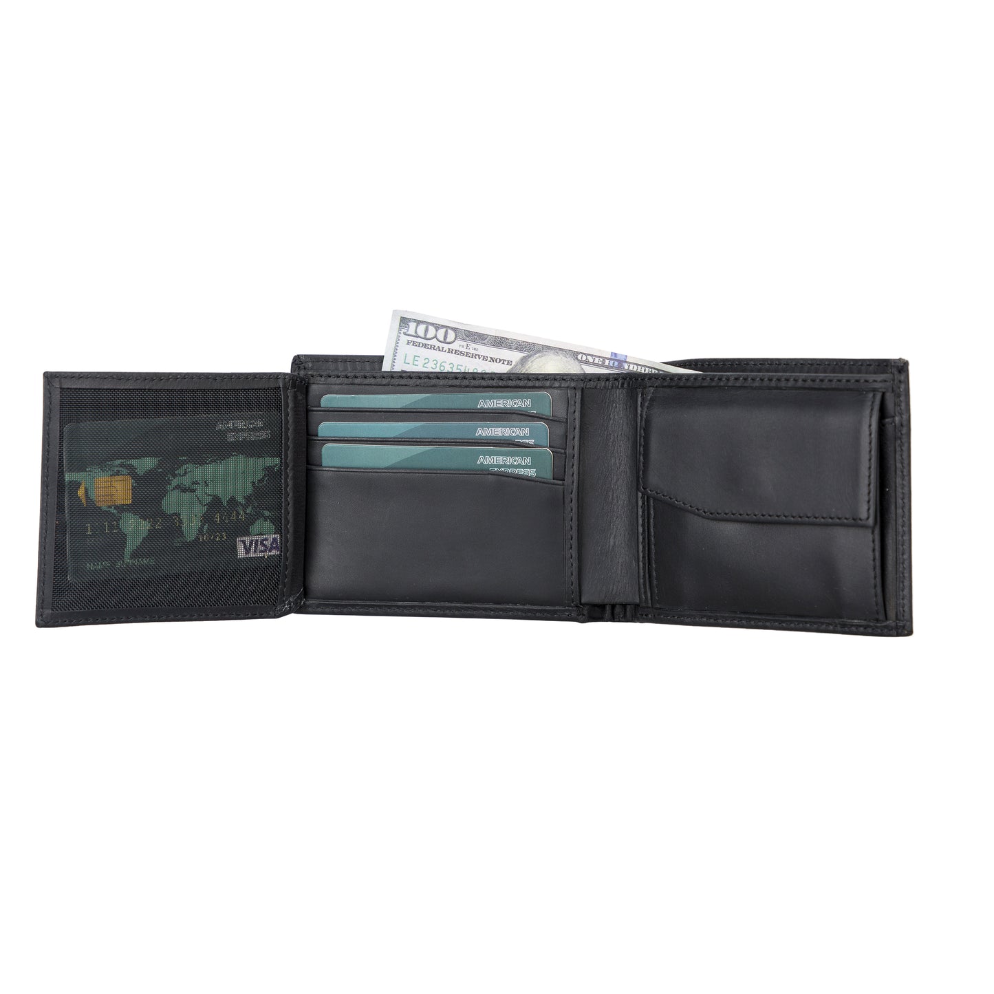 Toros Leather Men Wallet - Rustic Black