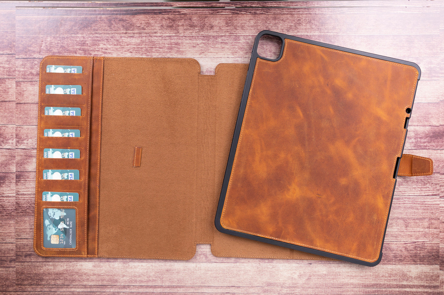 Apple iPad Pro (12.9") Leather Detachable Wallet Case - Brown