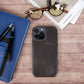 iPhone 13 Pro Max (6.7") Full Leather MagSafe Snap On Case  - Rustic Black