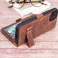 iPhone 13 (6.1") Leather MagSafe Stand Wallet Case RFID Protection  - Teak Brown
