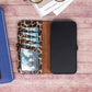 iPhone 13 Pro (6.1") Leather MagSafe Stand Wallet Case RFID Protection  - Black Leopard