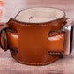 Jersey Cuff Leather Apple Watch Band - Rustic Brown