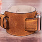 Jersey Cuff Leather Apple Watch Band - Camel