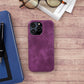 iPhone 13 Pro (6.1") Full Leather MagSafe Snap On Case  - Purple