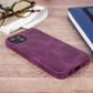 iPhone 13 (6.1") Full Leather MagSafe Snap On Case  - Purple