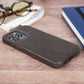 iPhone 13 Pro (6.1") Full Leather MagSafe Snap On Case  - Rustic Black