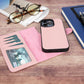 iPhone 13 Pro Max (6.7") Leather MagSafe RFID Magnetic Detachable Wallet Case  - Pink