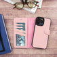 iPhone 13 Pro Max (6.7") Leather MagSafe RFID Magnetic Detachable Wallet Case  - Pink