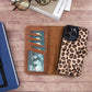 iPhone 13 Pro Max (6.7") Leather MagSafe RFID Magnetic Detachable Wallet Case  - Furry Leopard