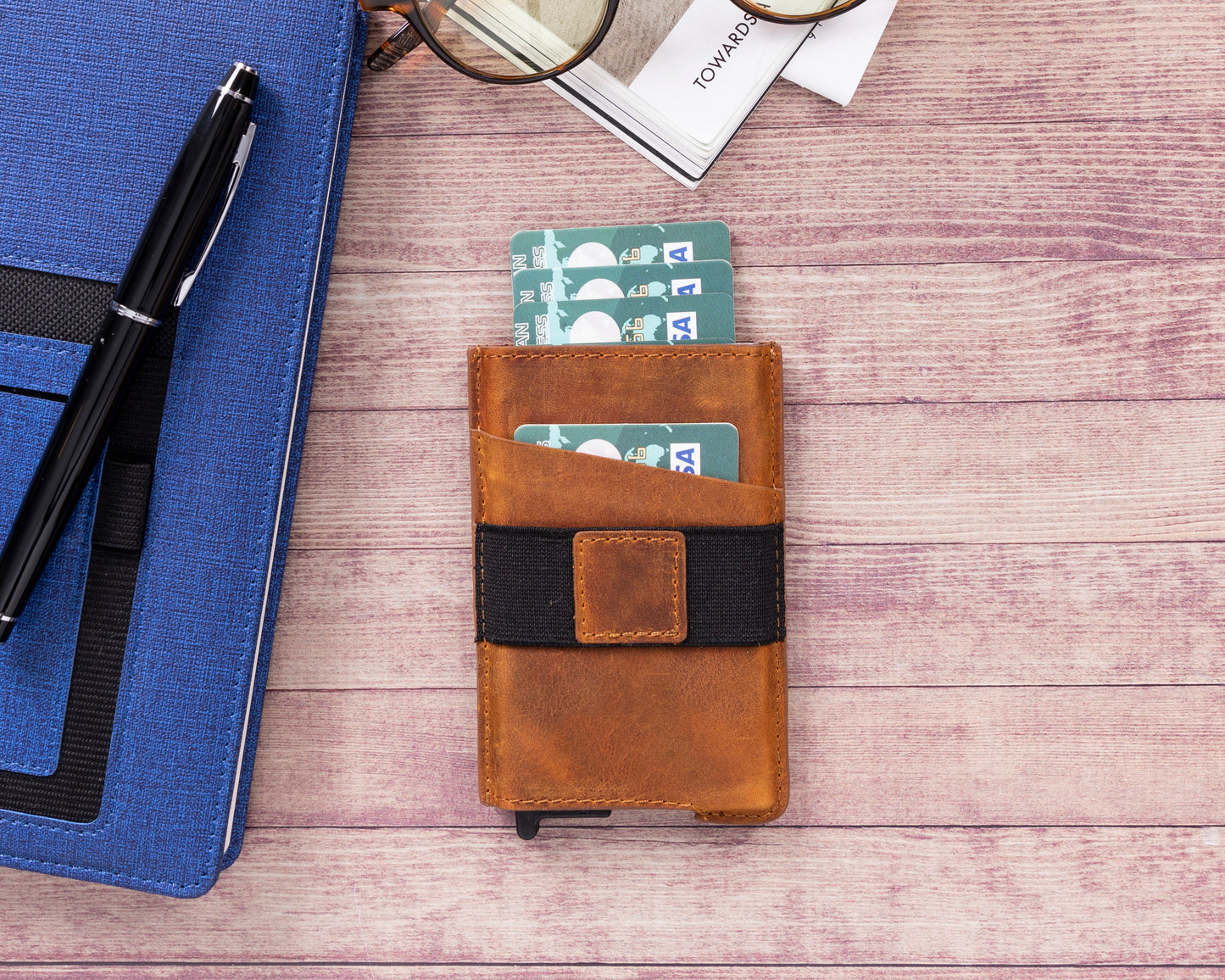 Thomson Leather Mechanic Card Holder - Brown