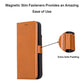 iPhone 14 (6.1") Leather MagSafe RFID Stand Wallet Case - Brown