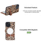iPhone 13 Pro Max (6.7") Leather MagSafe Stand Wallet Case RFID Protection  - Furry Leopard
