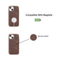 iPhone 13 Mini (5.4") Full Leather MagSafe Snap On Case  - Teak Brown