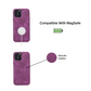 iPhone 13 Pro Max (6.7") Full Leather MagSafe Snap On Case  - Purple