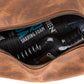 Leather Women Make Up Bag - Antic Brown