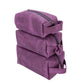 Leather Women Make Up Bag - Purple