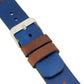 Dual Color Leather Apple Watch Band - Brown/Blue