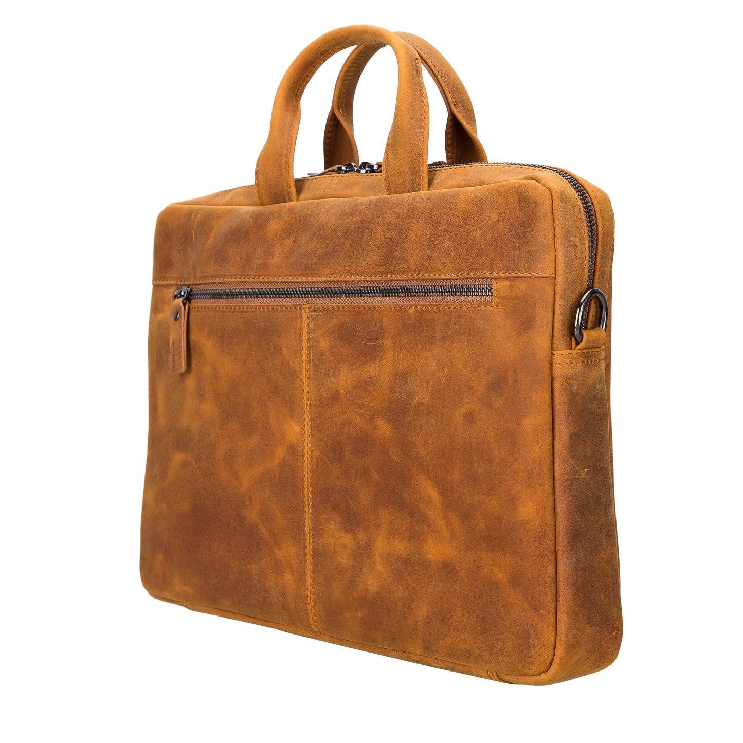 Leather Notebook/Macbook Bag 14" - Brown