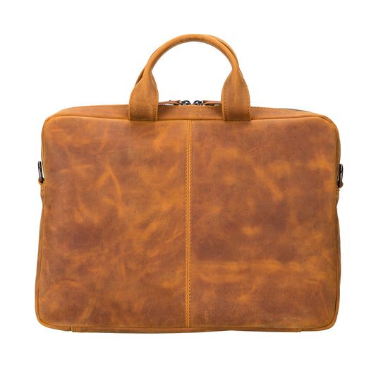 Leather Notebook/Macbook Bag 14" - Brown