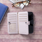 iPhone 14 (6.1") Leather MagSafe RFID Detachable Double Wallet Case - Beige