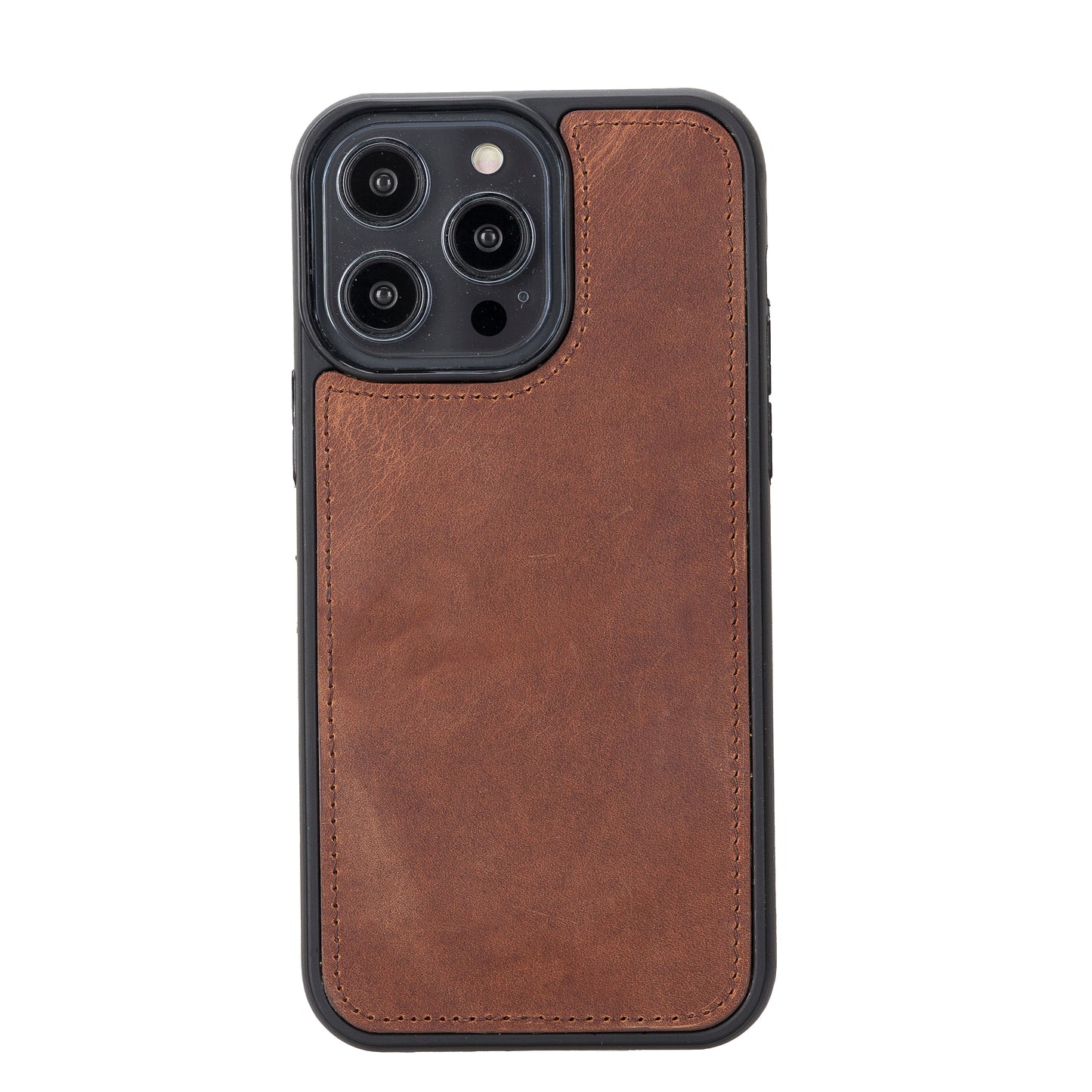 iPhone 14 Pro Max (6.7") Leather MagSafe RFID Detachable Double Wallet Case - Teak Brown