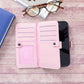 iPhone 14 Pro (6.1") Leather MagSafe RFID Detachable Double Wallet Case - Pink