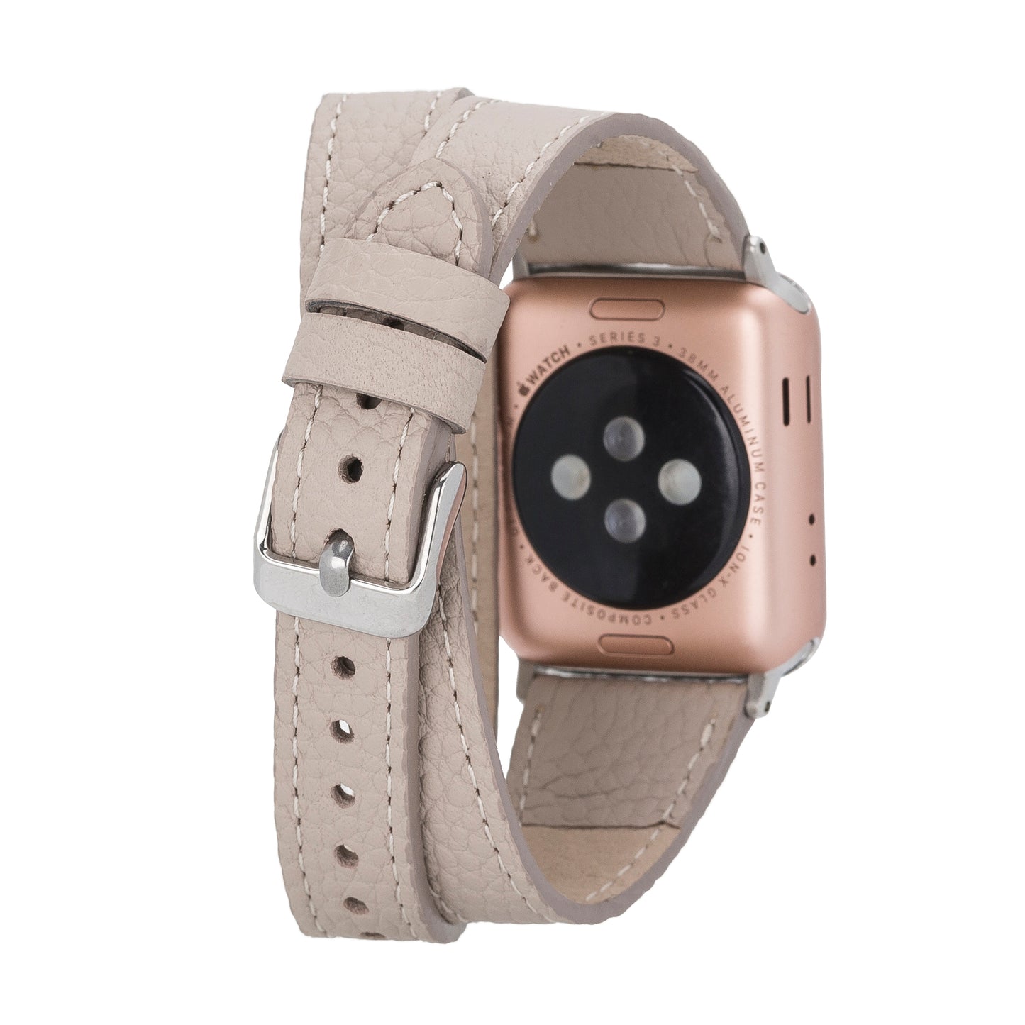 Quantum Leather Apple Watch Band - Beige