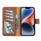 iPhone 14 (6.1") Leather MagSafe RFID Detachable Wallet Case - Teak Brown