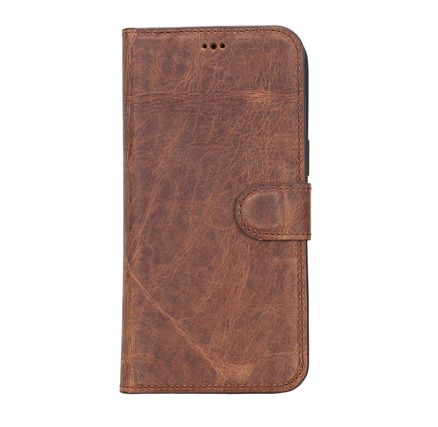 iPhone 14 Pro Max (6.7") Leather MagSafe RFID Detachable Wallet Case - Teak Brown