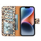 iPhone 14 (6.1") Leather MagSafe RFID Detachable Wallet Case - Leopard