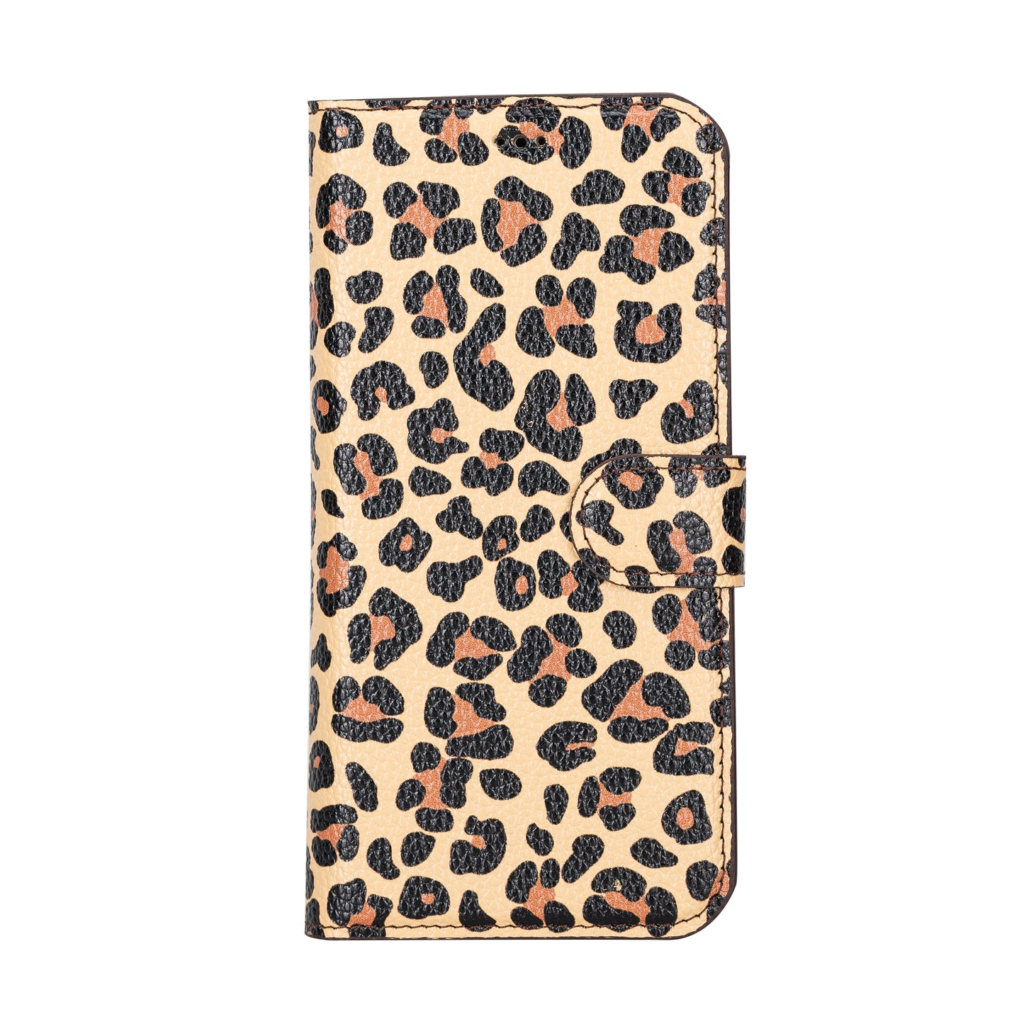 iPhone 14 Pro Max (6.7") Leather MagSafe RFID Detachable Wallet Case - Leopard