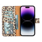 iPhone 14 Pro Max (6.7") Leather MagSafe RFID Detachable Wallet Case - Leopard