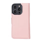 iPhone 14 Pro (6.1") Leather MagSafe RFID Detachable Wallet Case - Pink