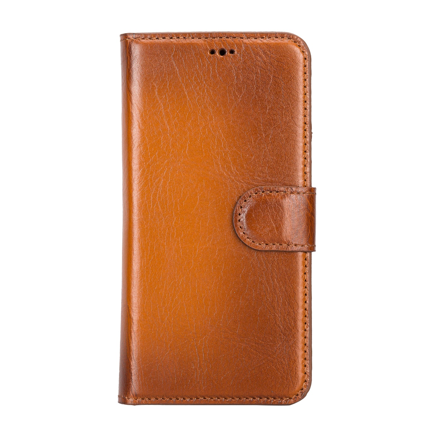 iPhone 14 (6.1") Leather MagSafe RFID Detachable Wallet Case - Rustic Brown