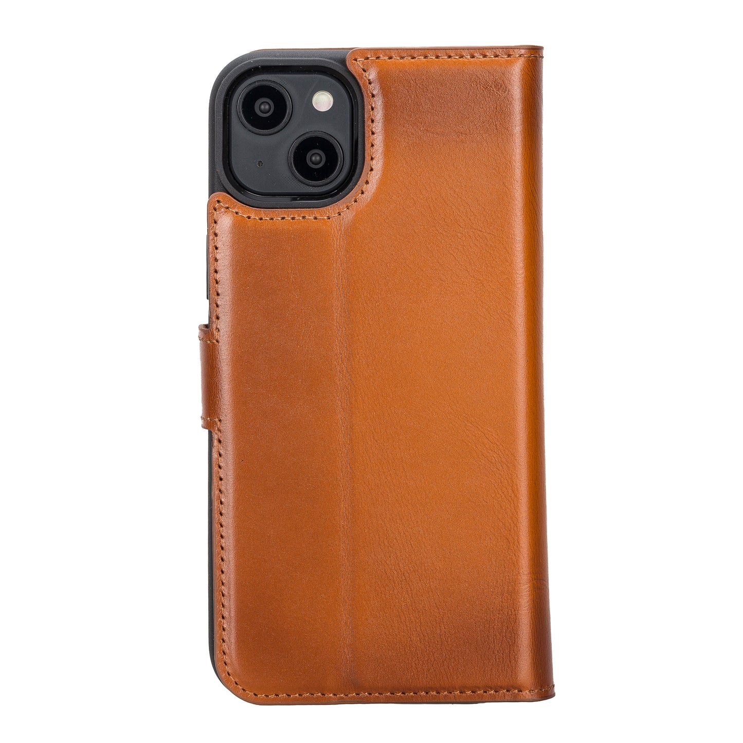iPhone 14 Plus (6.7") Leather MagSafe RFID Detachable Wallet Case - Rustic Brown