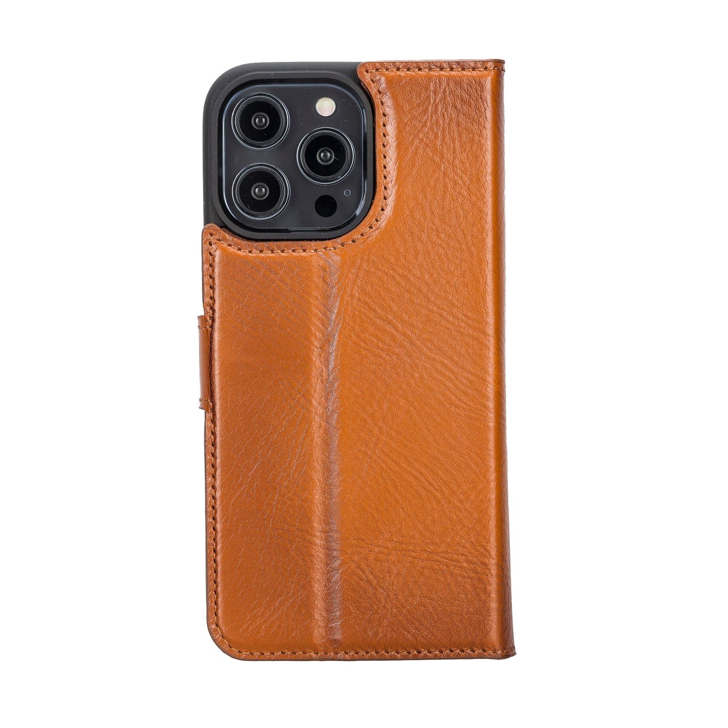 iPhone 14 Pro Max (6.7") Leather MagSafe RFID Detachable Wallet Case - Rustic Brown