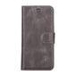 iPhone 14 (6.1") Leather MagSafe RFID Detachable Wallet Case - Rustic Black