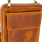 Leather Crossbody Phone Bag - Brown