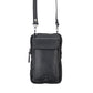 Leather Crossbody Phone Bag - Rustic Black
