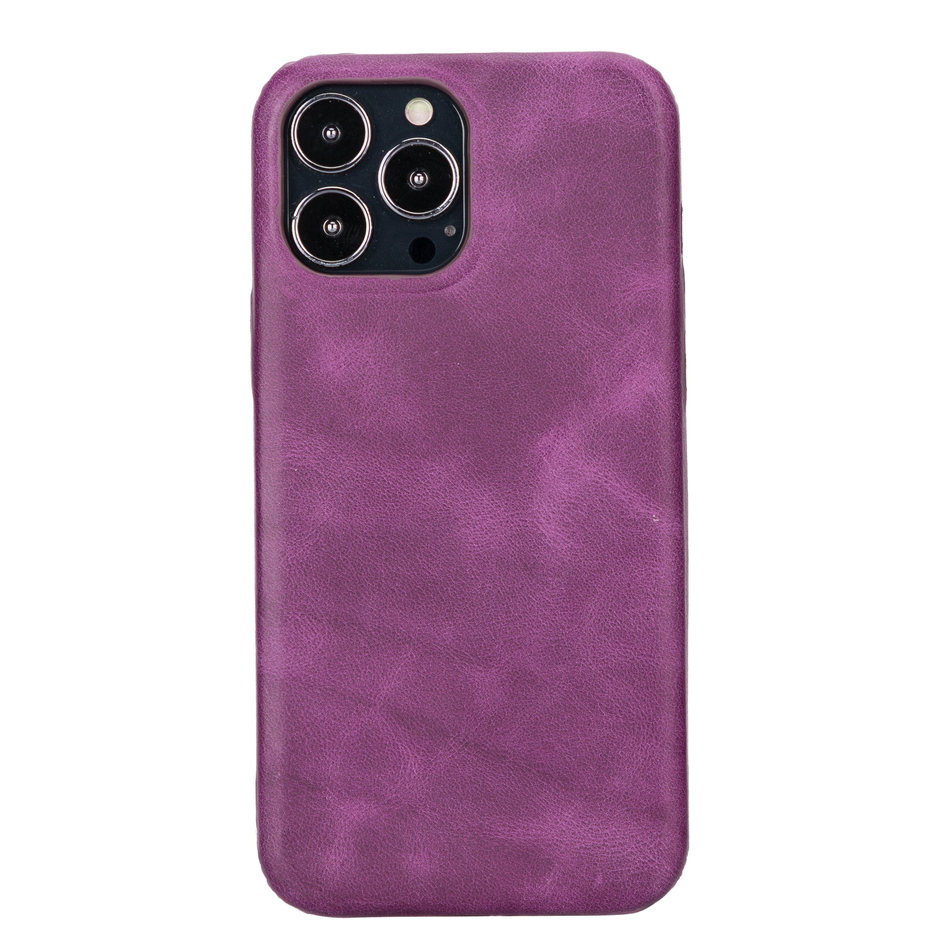 iPhone 13 Pro Max Full Leather MagSafe Snap On Case Purple