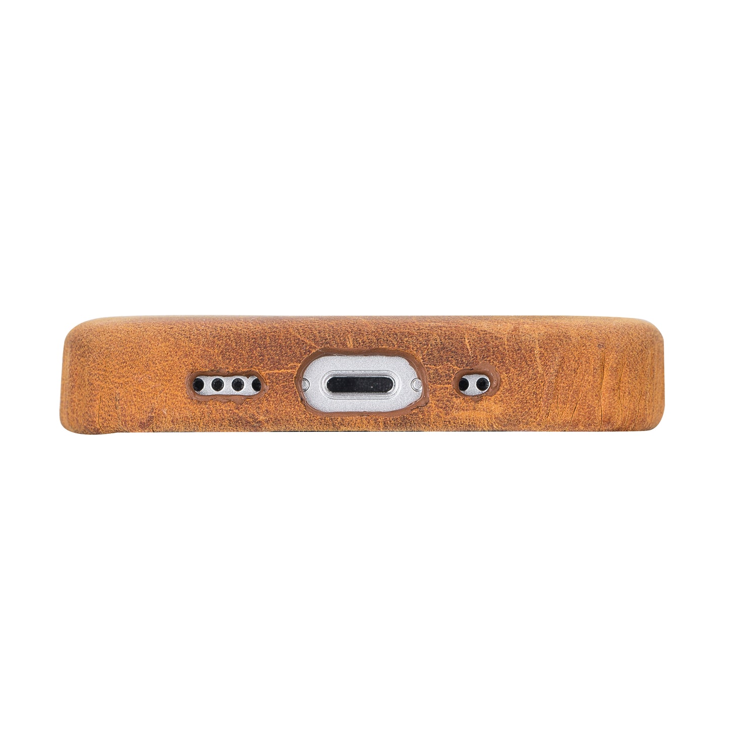 iPhone 13 Mini (5.4") Full Leather MagSafe Snap On Case  - Camel