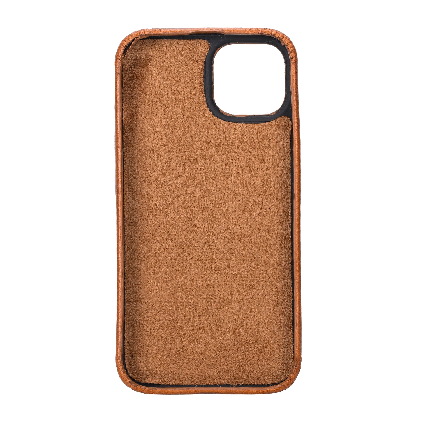 iPhone 14 (6.1") Full Leather MagSafe Snap On Case  - Rustic Brown
