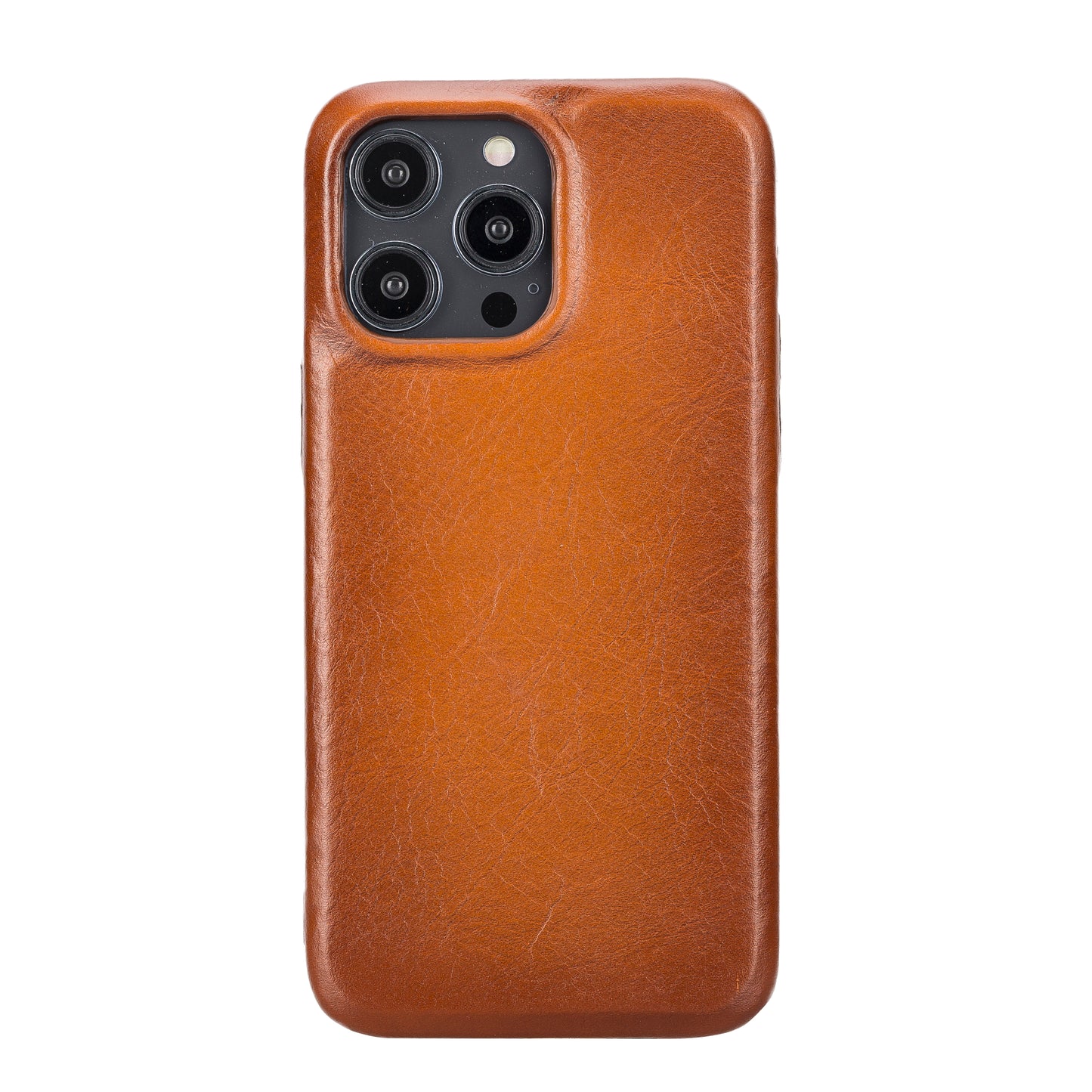 iPhone 14 Pro Max (6.7") Full Leather MagSafe Snap On Case  - Rustic Brown