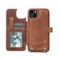 iPhone 14 Plus (6.7") Crossbody Leather MagSafe Wallet Case - Teak Brown