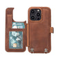 iPhone 14 Pro (6.1") Crossbody Leather MagSafe Wallet Case - Teak Brown