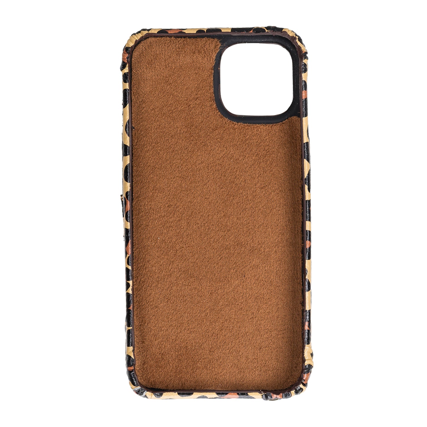 iPhone 14 Crossbody Leather MagSafe Wallet Case - Leopard