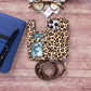 iPhone 14 Plus (6.7") Crossbody Leather MagSafe Wallet Case - Leopard