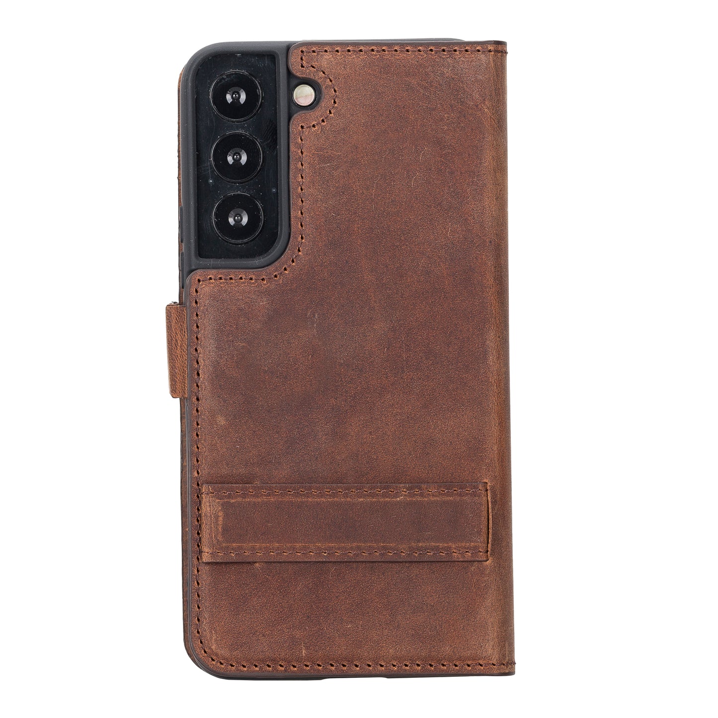 Samsung Galaxy S22 (6.1") Leather Wallet Case - Teak Brown
